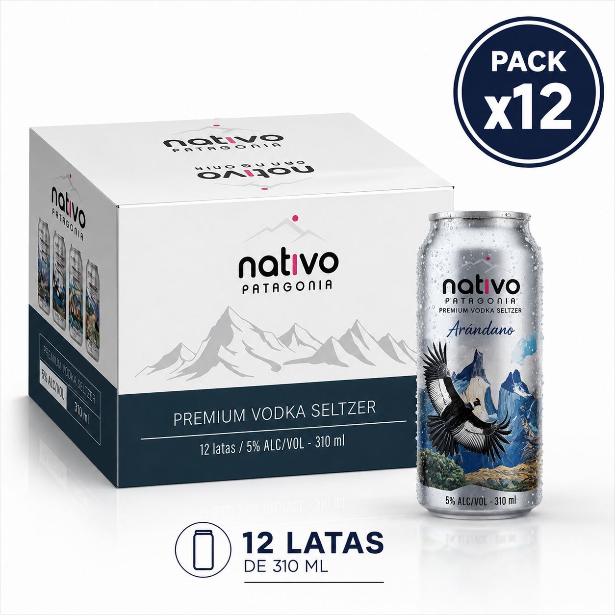 Arándano Vodka Seltzer 12 x 310 ml